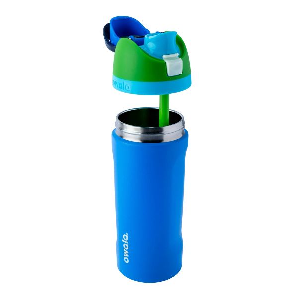 Owala 16oz Kids' FreeSip Stainless Steel Water Bottle - Blue Machine