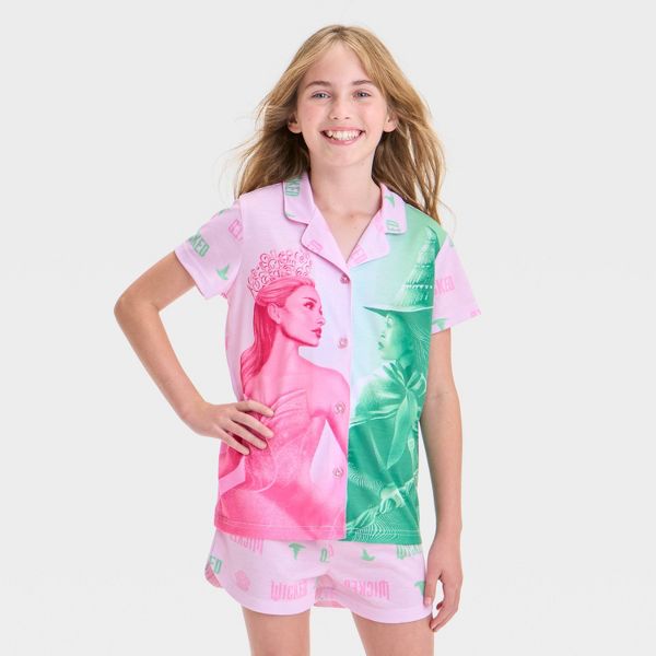 Girls' Wicked Pajama Set - Light Pink - Large (10/12)