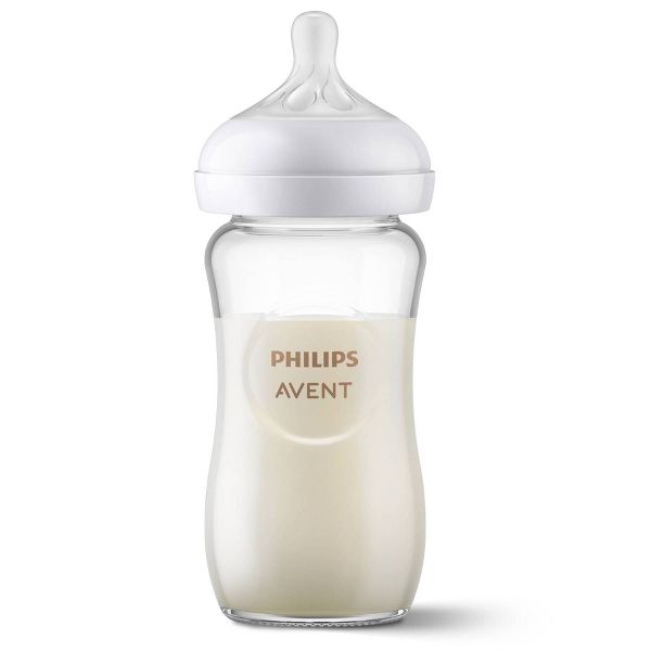 Philips Avent 3pk Glass Natural Baby Bottle with Natural Response Nipple - Clear - 8oz