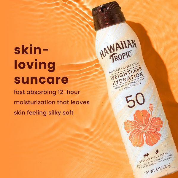 Hawaiian Tropic Silk Hydration Weightless Sunscreen C-Spray - SPF 50 - 6oz