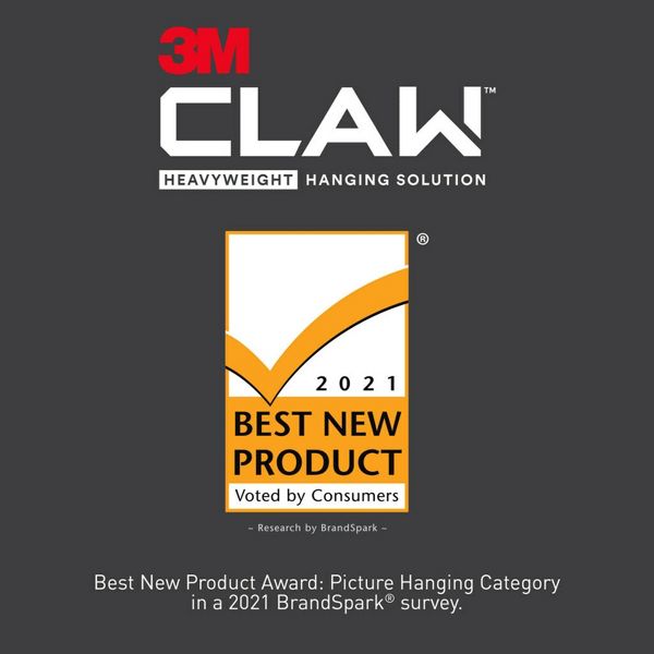 3M Claw 45lbs Drywall Picture Hanger with Temporary Spot Marker: Metal Hooks & Hangers, Picture Hanging Kit, 3 Pack