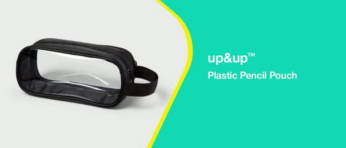 Plastic Pencil Pouch - up&up™ - Color: Black