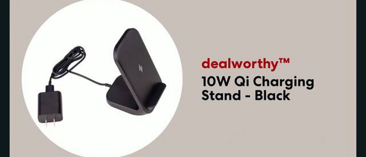 10W Qi Charging Stand - dealworthy™ Black: USB Wireless Charger