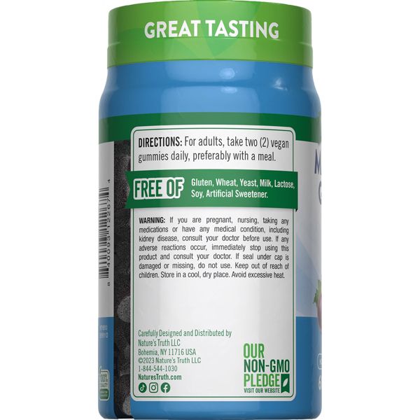 Nature's Truth Magnesium Glycinate Dietary Vegan Supplements Gummies - 60ct