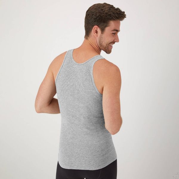 Hanes Men's Ribbed Moisture-Wicking Tank Top Undershirt 6pk - Gray/Black - XL (46-48)