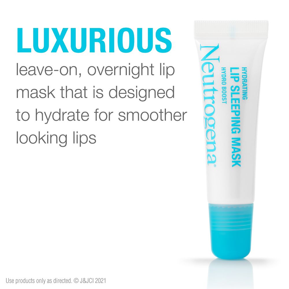 Neutrogena Hydro Boost Hydrating Lip Sleeping Mask with Hyaluronic Acid, Clear Overnight & Daily Moisturizing Treatment for Very Dry Lips - 0.35oz