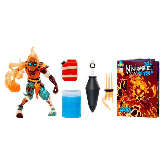 Ninjombie Action Figure - Scorchstrike, Ninja Zombie with Slime