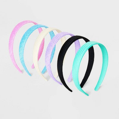 Girls' 6pk Woven Headband Set - Art Class
