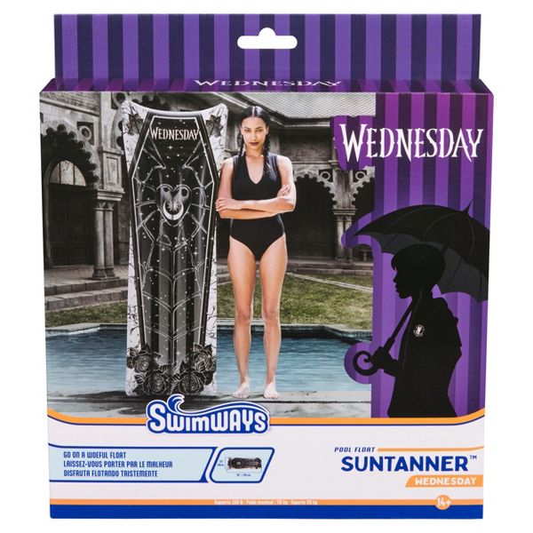 Swimways Wednesday Suntanner: PVC Pool Lounger for Ages 14+