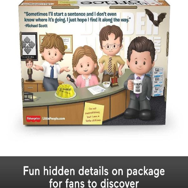 Little People Collector The Office US TV Series Special Edition Set in Display Gift Box for Adults & Fans, 4 Figures