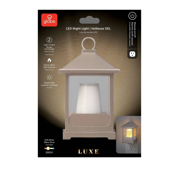 Globe Electric LED On/OFF Switch Flameless Candle Night Light with 2 Light Modes