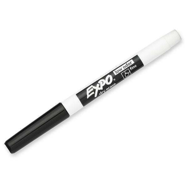 Expo 10pk Dry Erase Markers Fine Tip Black: Thin Black Expo Markers for Art & Office
