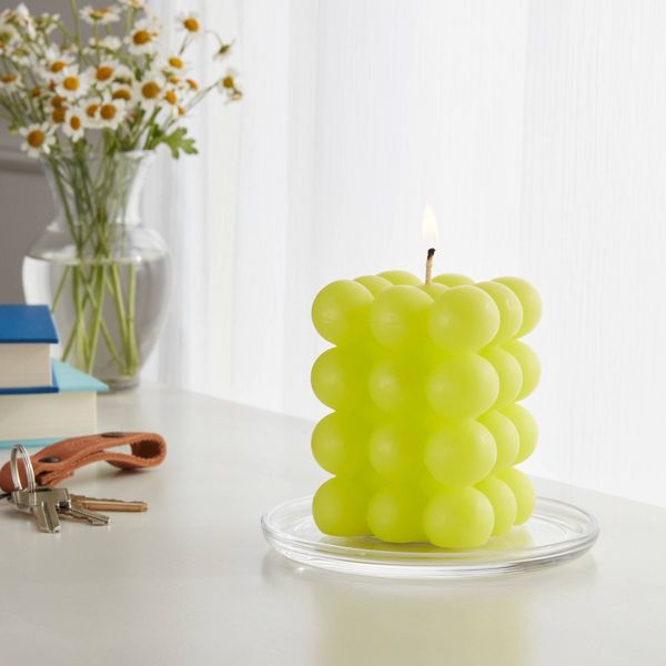3.5" Unscented Bubble Sculpture Candle 12oz - Opalhouse™