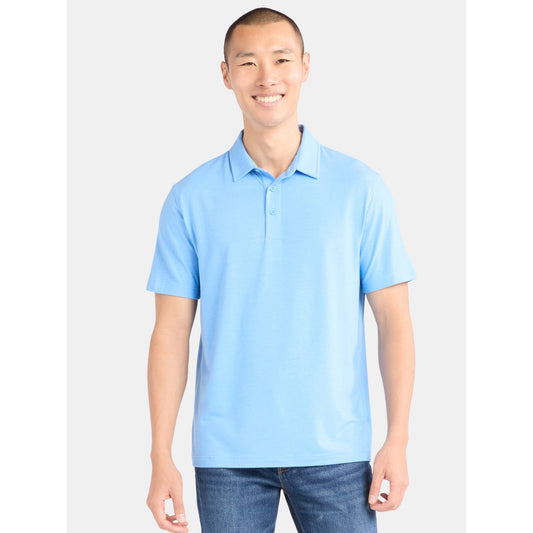 George Men's & Big Men's Poly Polo with Short Sleeves, Size S