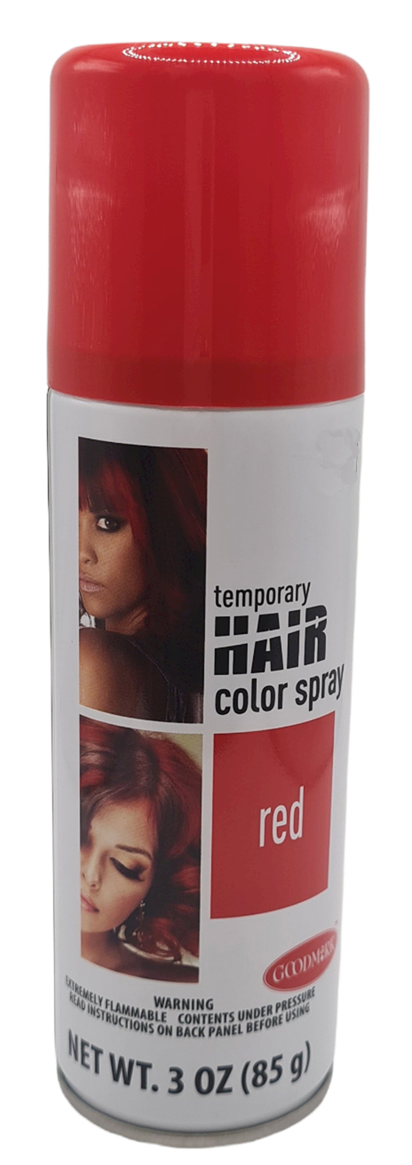 Net Wt. 3oz (85g), Temporary Hair Color Spray, Red,Unisex Adult Halloween Makeup, Goodmark