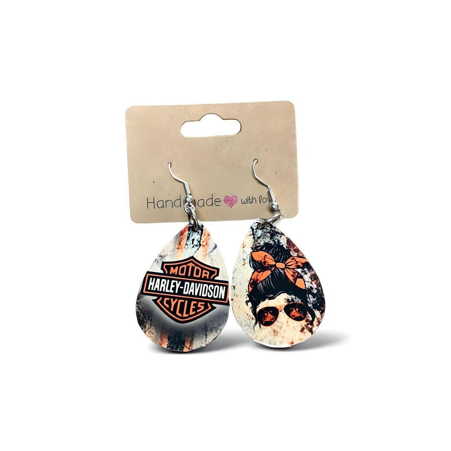 "Messy Bun Harley" Teardrop Earrings