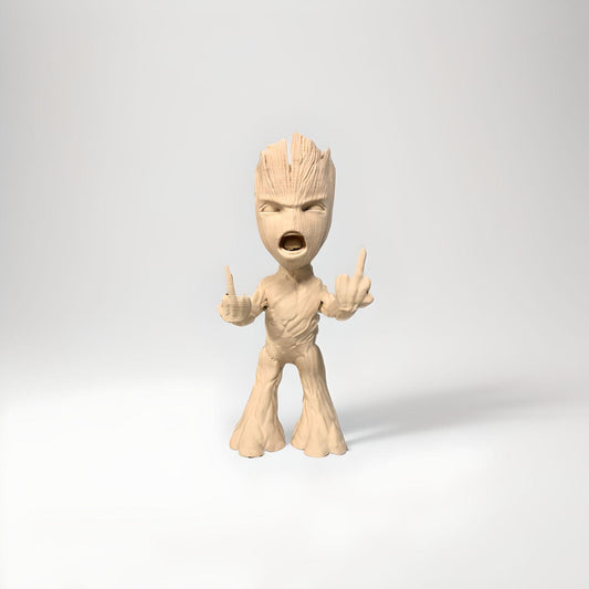 3D Printed Angry Groot - Middle Fingers