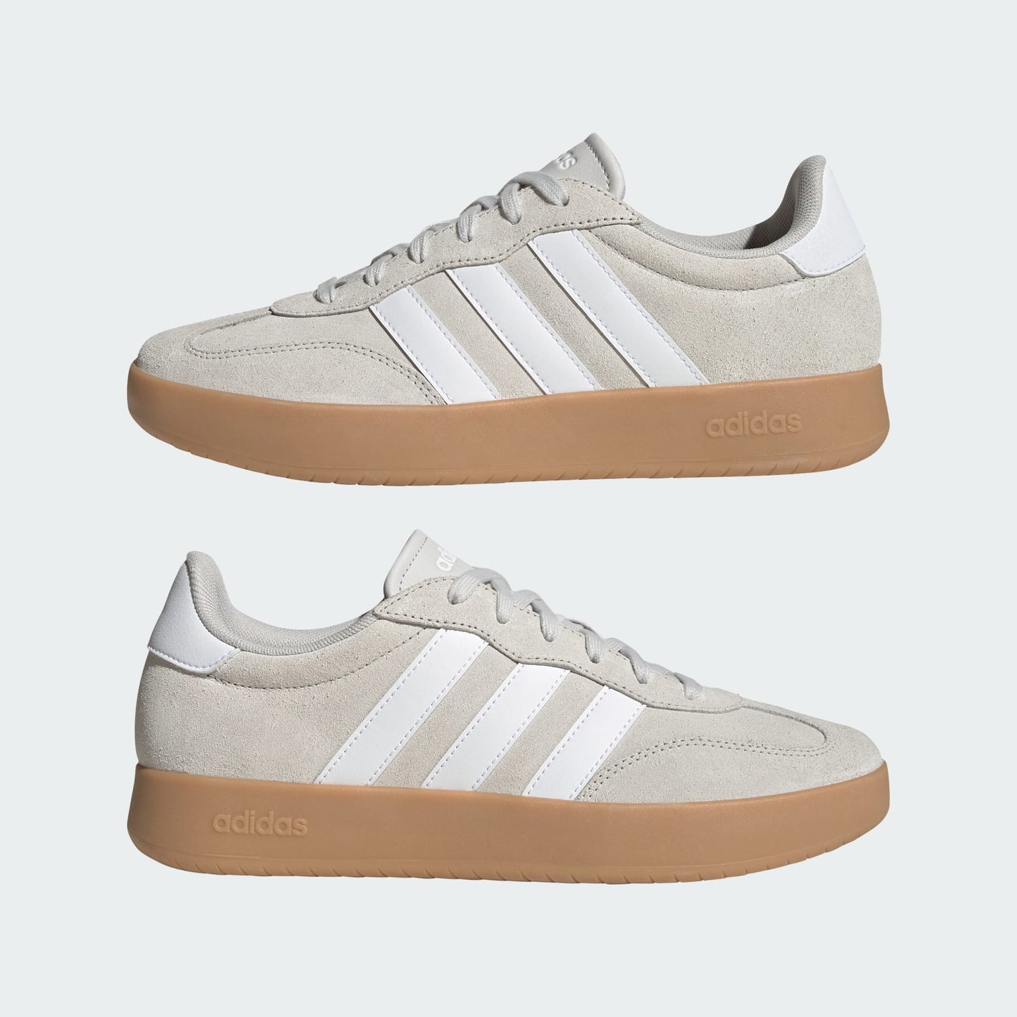 Adidas Barreda Shoes - Color: Grey One / Cloud White / Gum - Size M 10/ W 11