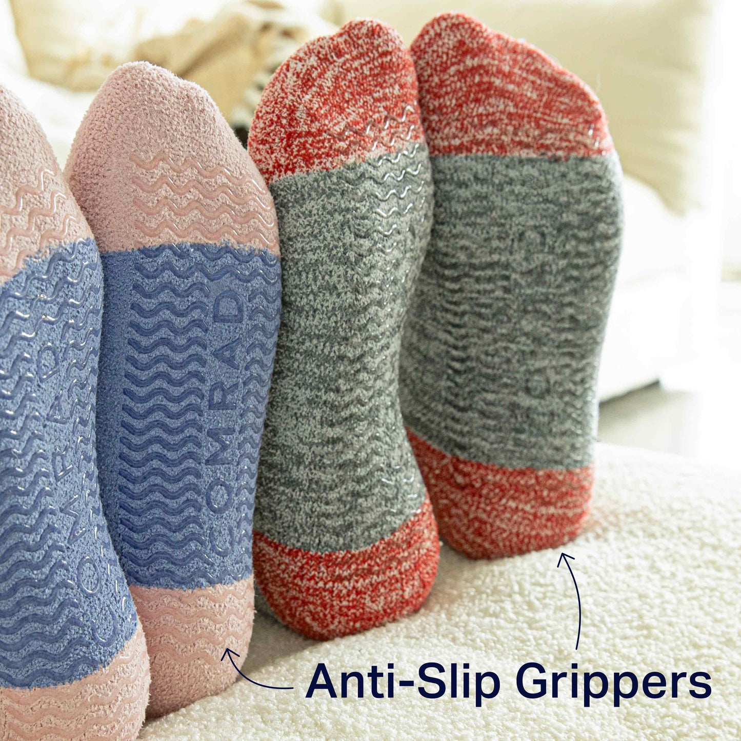 CozyGrip™ Compression Slipper Socks with Grippers