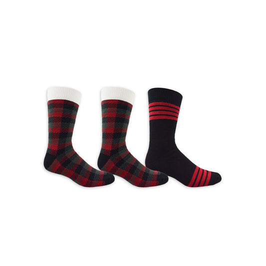KOD MENS 3PK ACRYLIC HEAT ASSORTED Red Grey