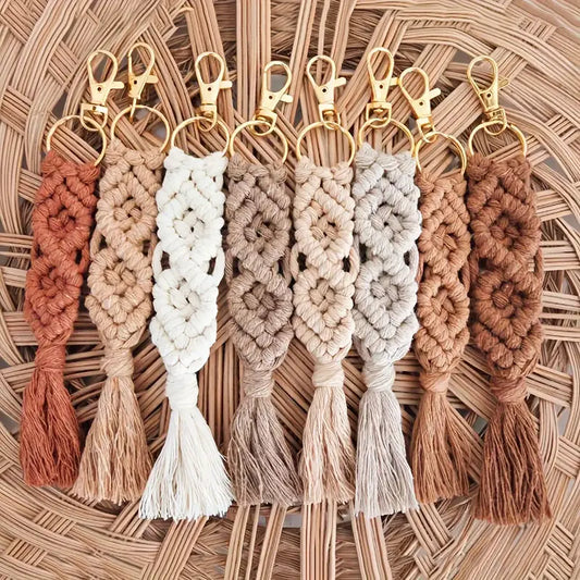 1pc, Cotton Rope Hand-woven Keychain Pendant Creative Keychain