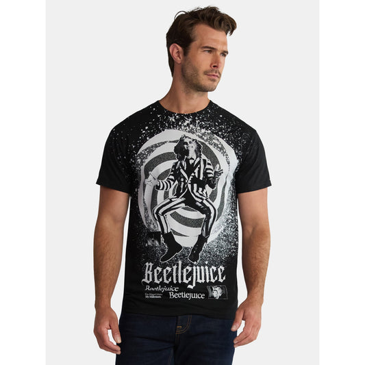 Beetlejuice Men's and Big Men's Graphic Tee with Short Sleeves, Size XS