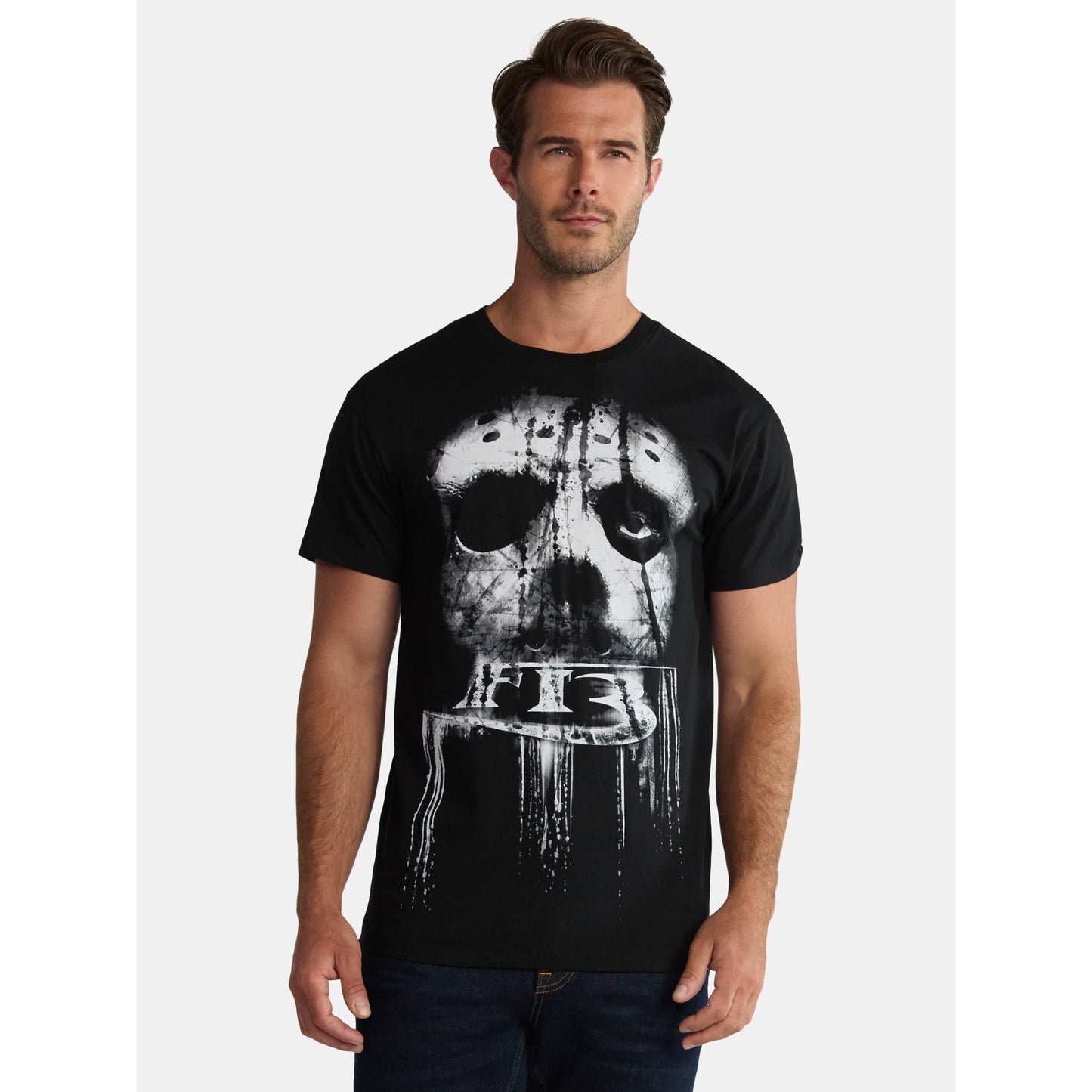 Friday the 13th Men's and Big Men's Graphic Tee with Short Sleeves, Size S