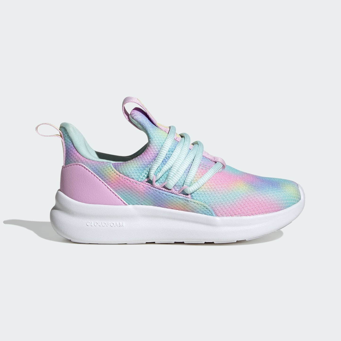 Adidas Lite Racer Adapt 7.0 Shoes Kids - Color: Bliss Lilac / Halo Mint / Powder Yellow - Size: 5.5