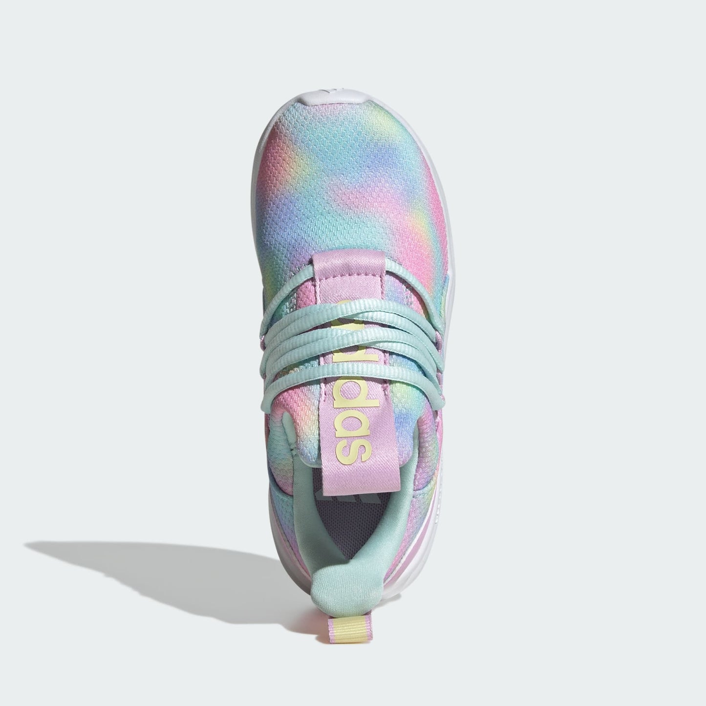 Adidas Lite Racer Adapt 7.0 Shoes Kids - Color: Bliss Lilac / Halo Mint / Powder Yellow - Size: 5.5