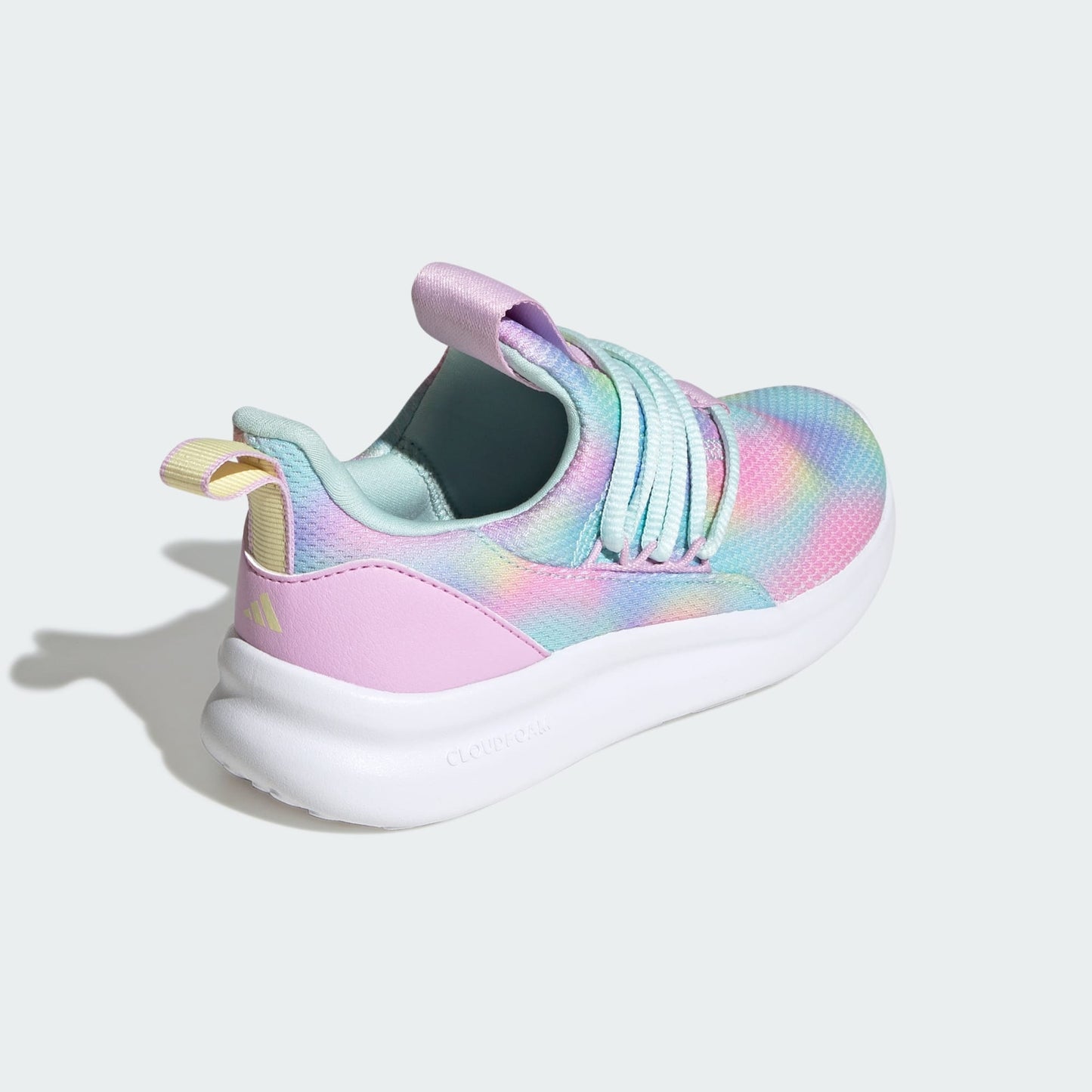 Adidas Lite Racer Adapt 7.0 Shoes Kids - Color: Bliss Lilac / Halo Mint / Powder Yellow - Size: 5.5