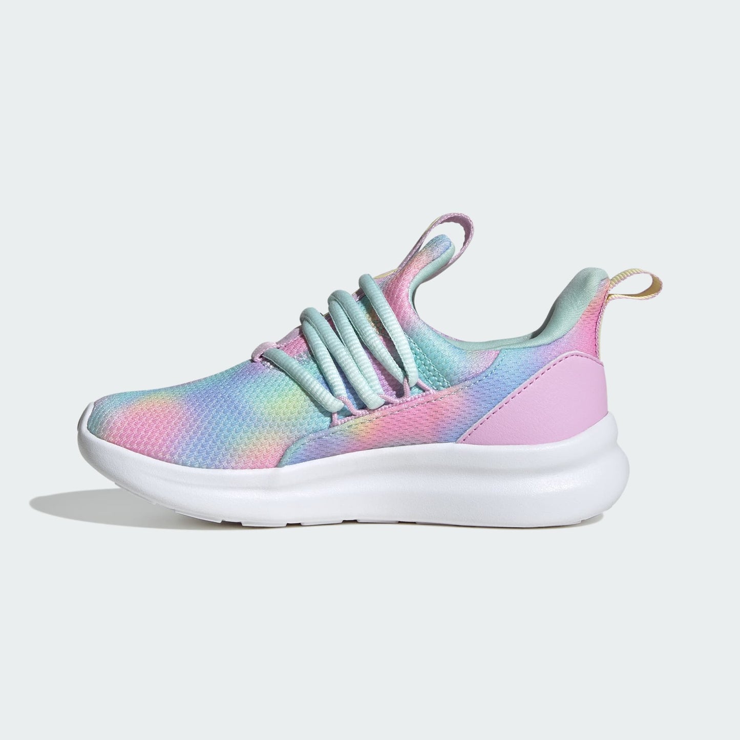 Adidas Lite Racer Adapt 7.0 Shoes Kids - Color: Bliss Lilac / Halo Mint / Powder Yellow - Size: 5.5