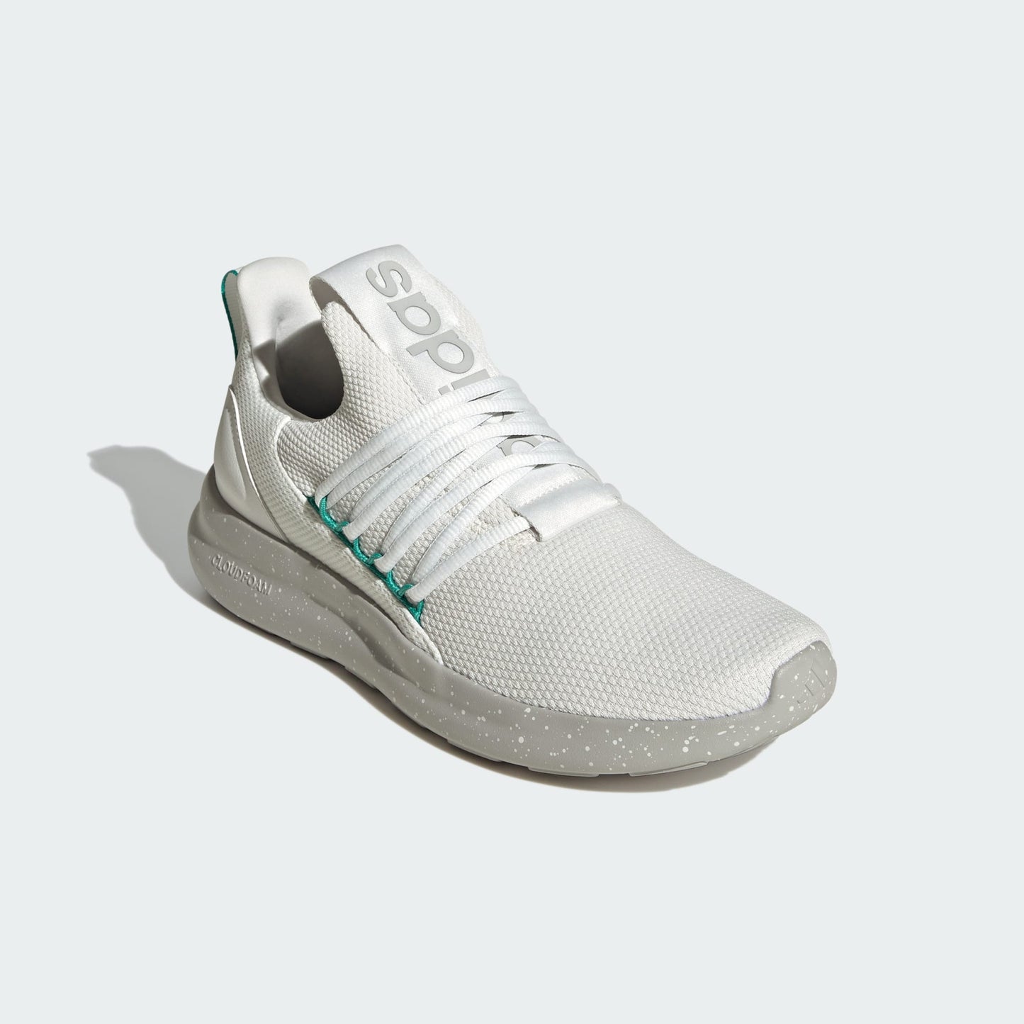 Adidas Lite Racer Adapt 7.0 Shoes - Color Crystal White / Pure Teal / Grey Two - Size M9.5 / W10.5