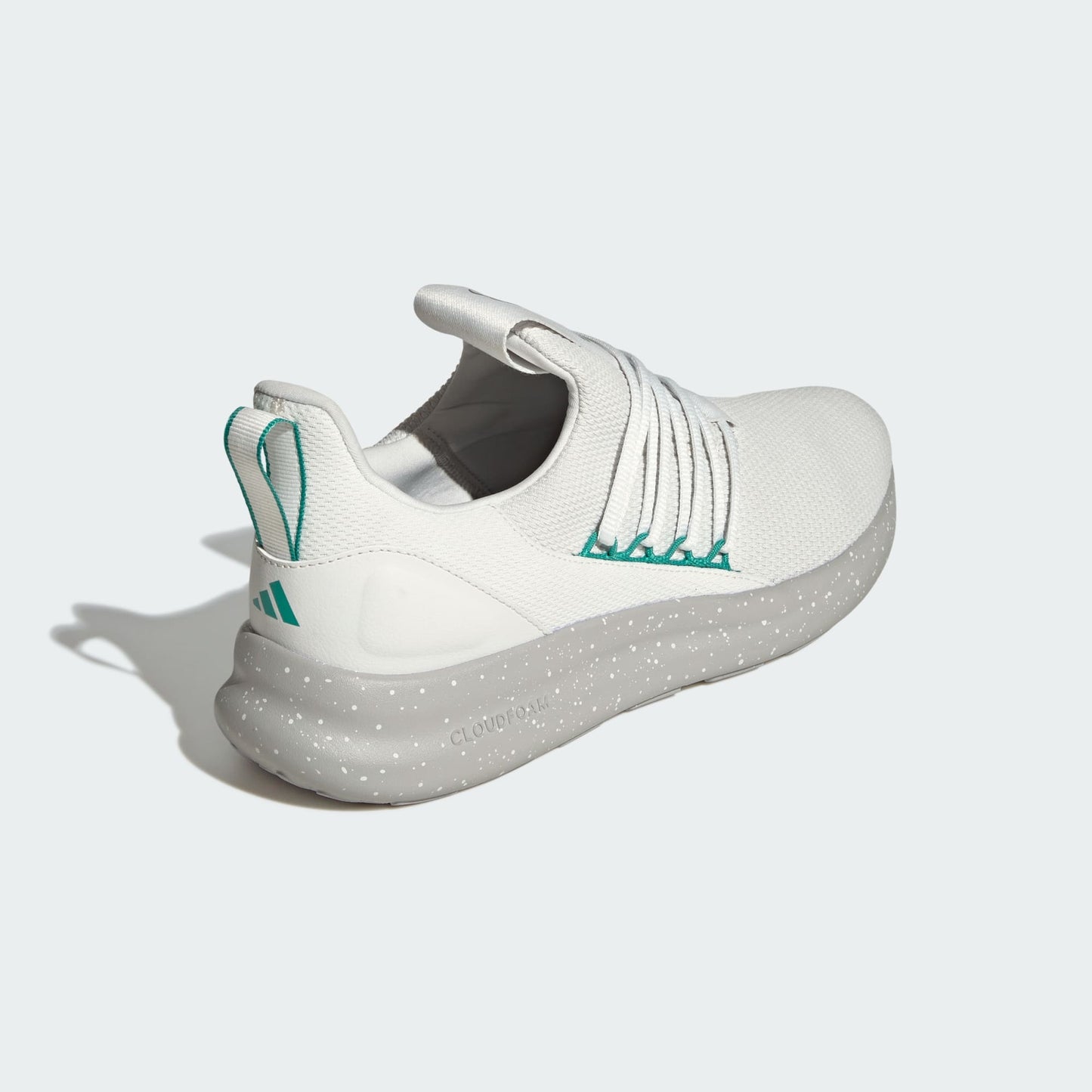 Adidas Lite Racer Adapt 7.0 Shoes - Color Crystal White / Pure Teal / Grey Two - Size M9.5 / W10.5