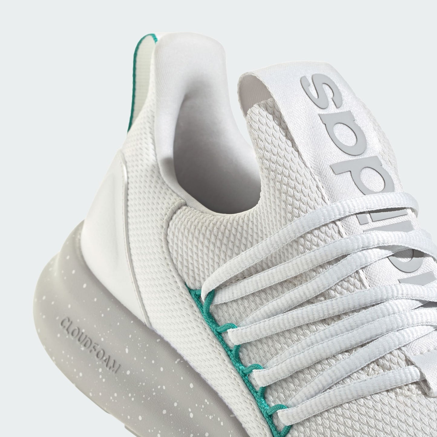 Adidas Lite Racer Adapt 7.0 Shoes - Color Crystal White / Pure Teal / Grey Two - Size M9.5 / W10.5