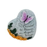 Mainstays 4.75in Outdoor Memorial Heart Stone Orange