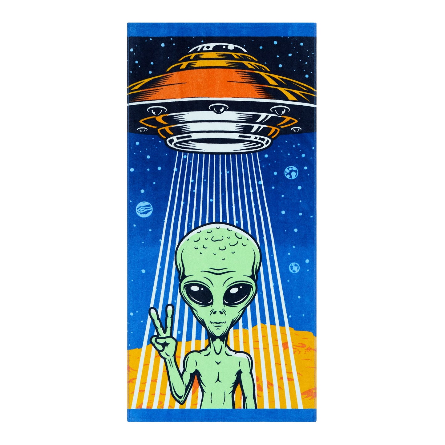 Mainstays Cotton Blend Alien Beach Towel, 28" x 60"