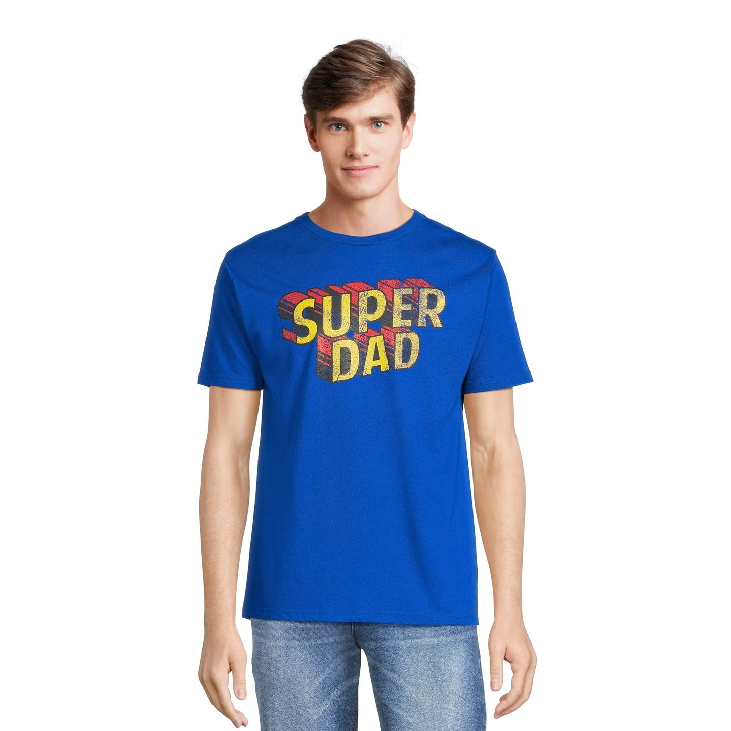 Men's Father's Day Super Dad Sketch Graphic Tee, Short Sleeve Crewneck Shirt from Way to Celebrate, Sizes S-3XL