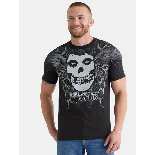 Misfits Men's and Big Men's Graphic Band Tee with Short Sleeves, Size XS