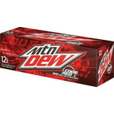 Mountain Dew Code Red Cherry Flavored Soda Pop, 12 fl oz, 12 Pack Cans