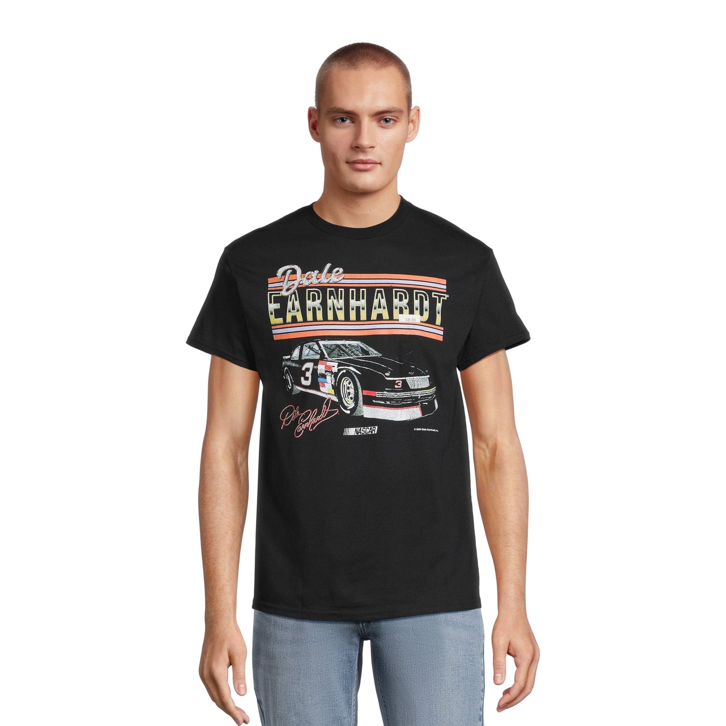 NASCAR Men's Dale Earnhardt Cotton Graphic Tee with Short Sleeves, Size S