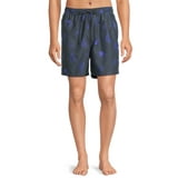 No Boundaries Men's & Big Men's Elastic Waist Swim Trunks, 7" Inseam, Size 3XL (48/50)