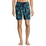 No Boundaries Men's & Big Men's Elastic Waist Swim Trunks, 7" Inseam, Size 3XL (48-50)