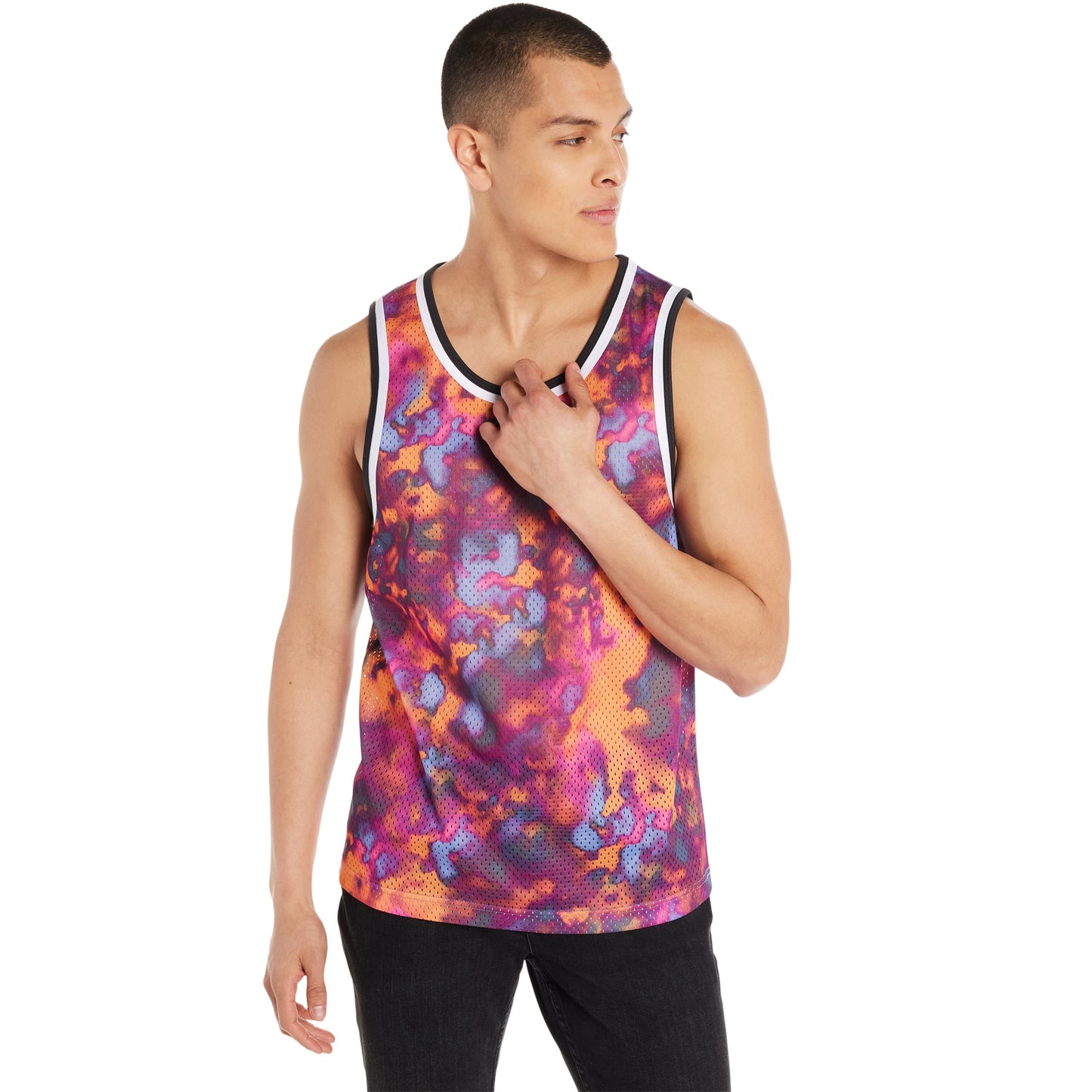 No Boundaries Men’s Perforated Mesh Tank Top, Sizes XS-XXL