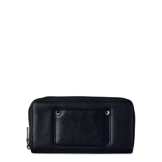 No Boundaries Women's Zip Around Wallet Black