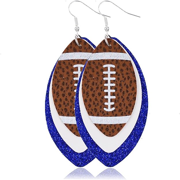 Multi-Layer Football Earrings