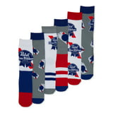 Pabst Blue Ribbon Men's Crew Socks, 6-Pack