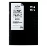 Monthly Planner, January 2024 - December 2025 (6"x 9") Black