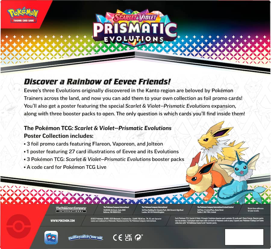 Pokémon - Trading Card Game: Scarlet & Violet - Prismatic Evolutions Poster Collection