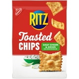 RITZ Toasted Chips Sour Cream and Onion Crackers, 8.1 oz