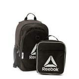 Reebok Kids Boys or Girls Charlie Backpack with Lunchbox, Black